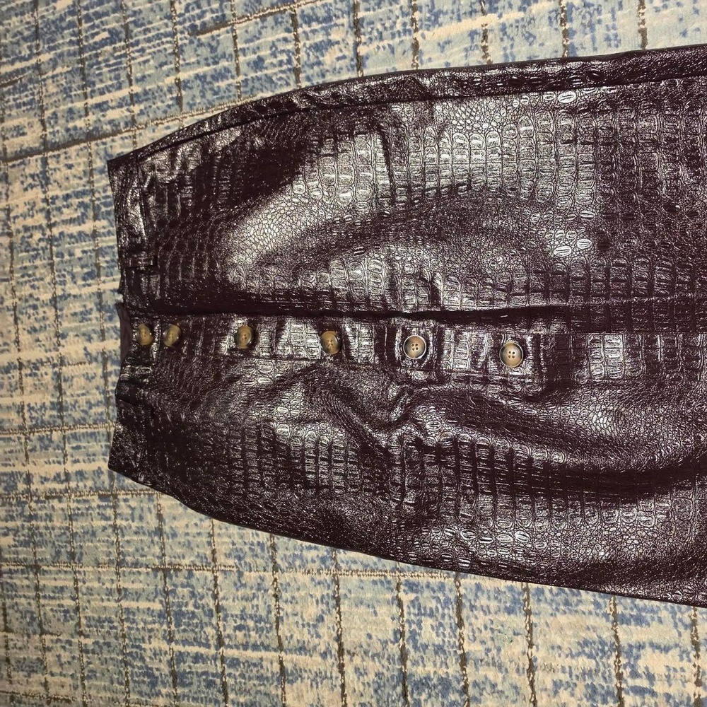 Rachel Comey fake brown Crocodile Skirt